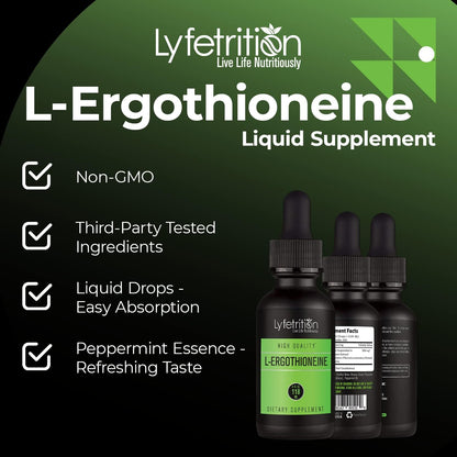 L-Ergothioneine Liquid Supplement 540 mg, 118 ml, 220 Servings