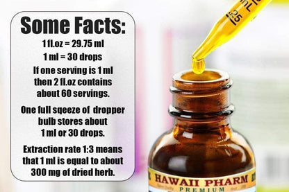 Hawaii Pharm Moringa Alcohol-Free Liquid Extract – Moringa Oleifera Leaf Glycerite, 60 ml