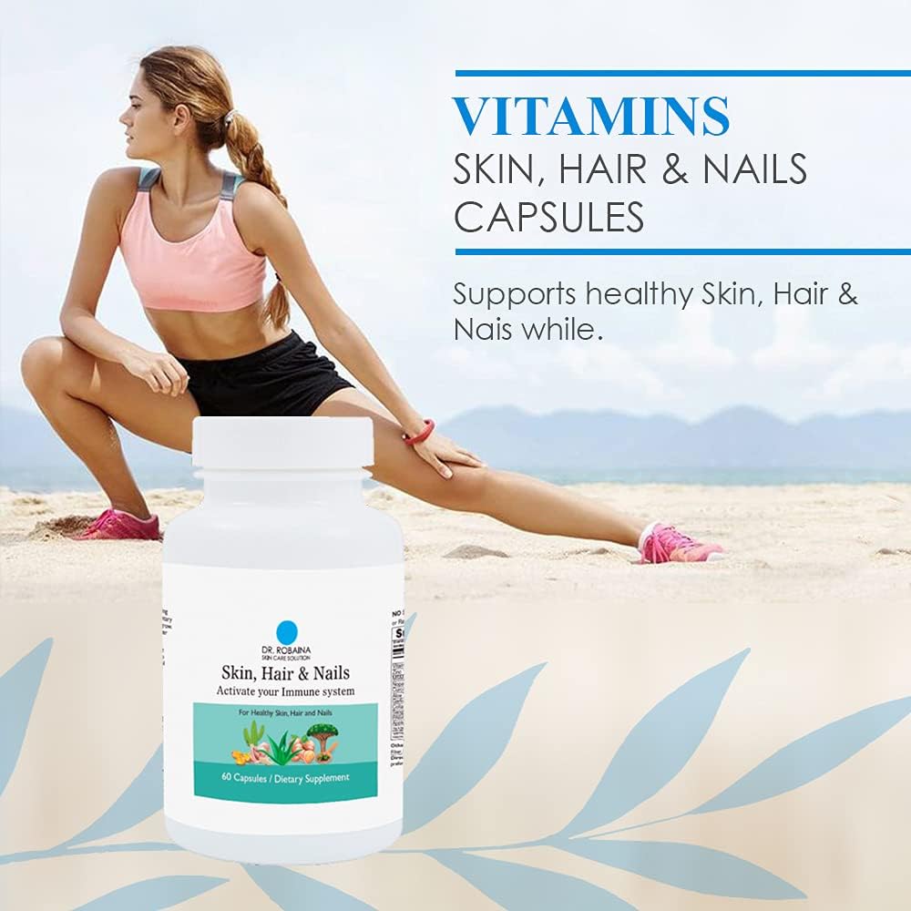 Dr. Robaina Skin Care Solution - Skin, Hair & Nails Capsules - Immune Support - 60 Capsules - görsel 7