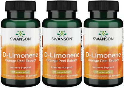 Swanson D-Limonene - Orange Peel Extract Supplement, 250mg, 60 Capsules