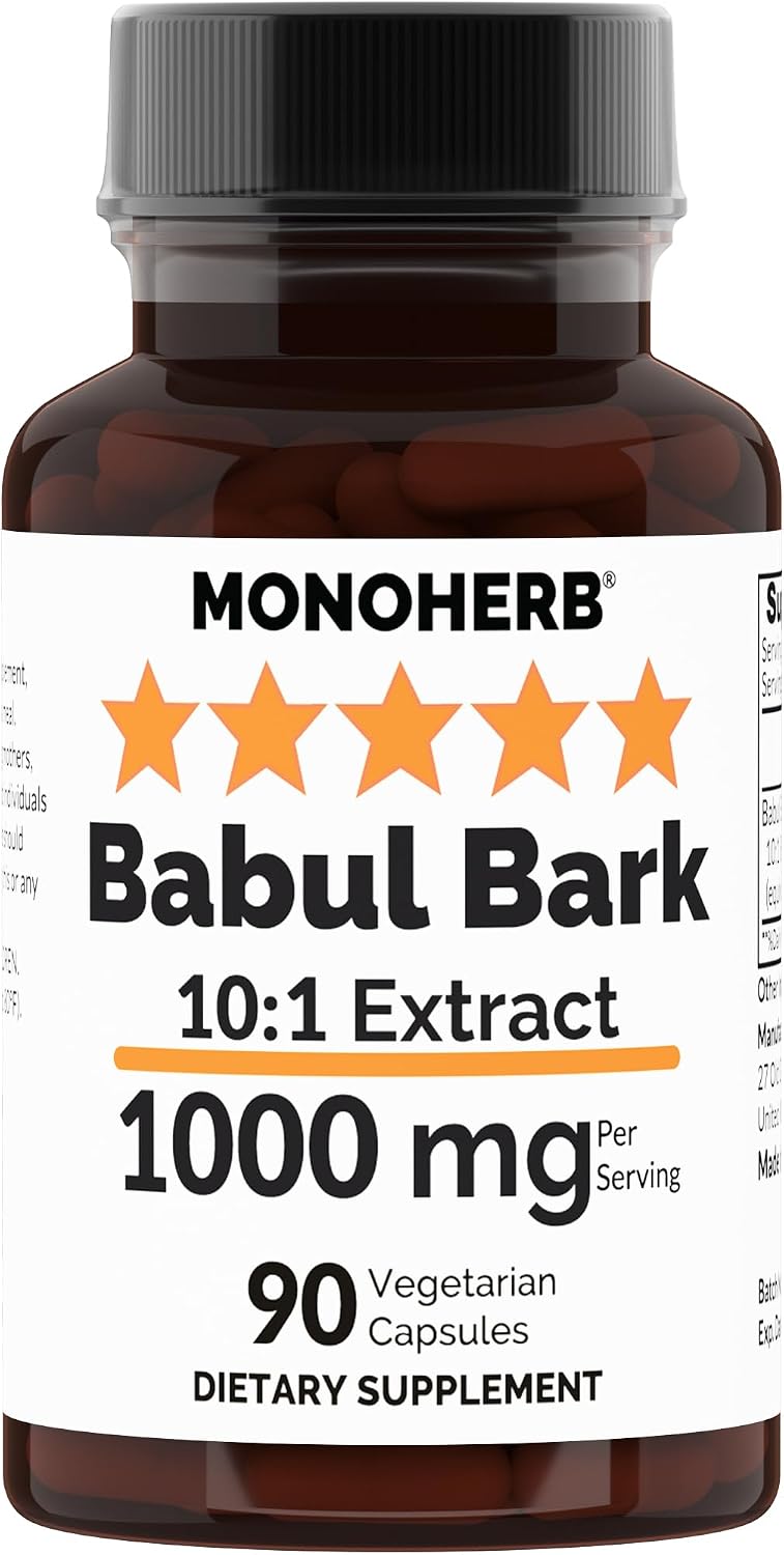 MONOHERB Babul Bark 10:1 Extract – 1000 mg per Serving (45 Servings) - görsel 1