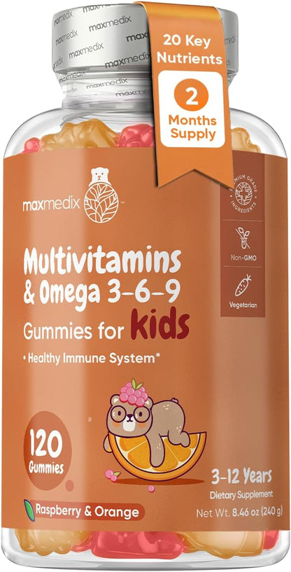 maxmedix Kids Multivitamin Gummies with Omega 3 6 9