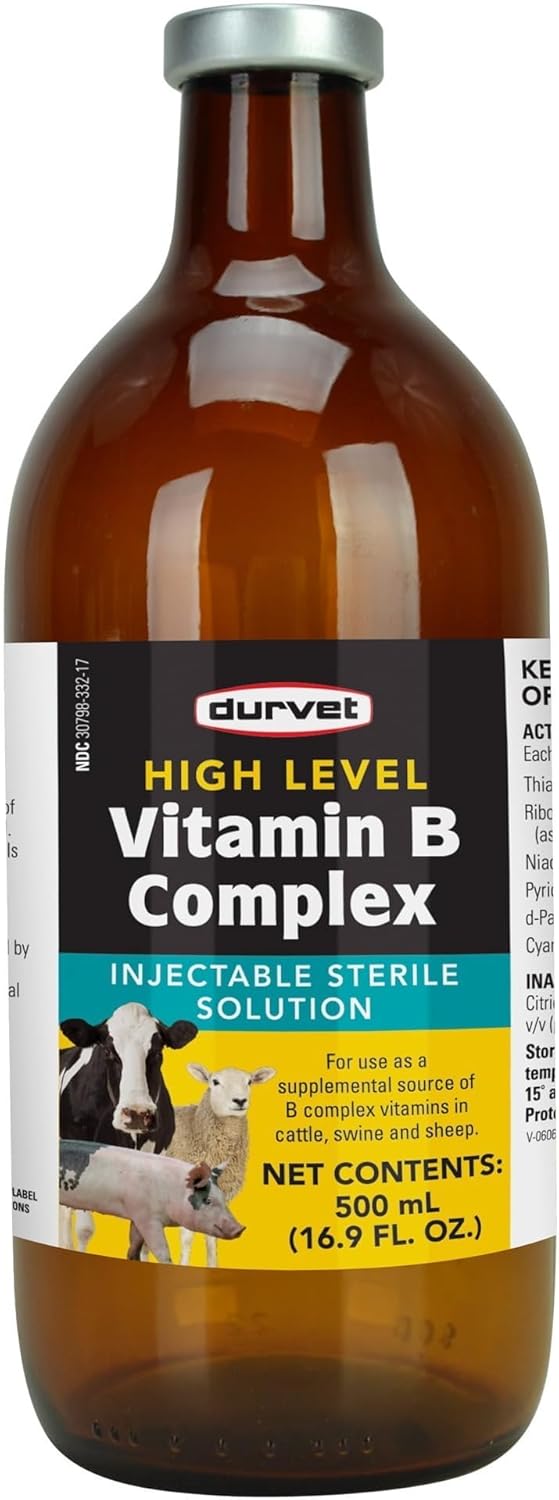 Durvet High Level Vitamin B Complex - 500 ml Liquid Supplement - görsel 2