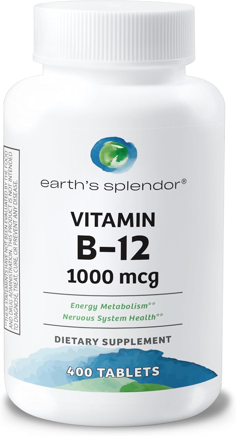 Earth's Splendor Vitamin B12 Tablets - 1000 µg, 400 Tablets - görsel 1