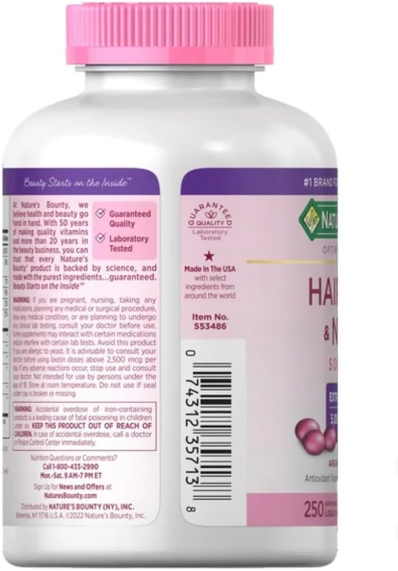 Nature's Bounty Hair, Skin and Nails, 250 Softgels (2 Pack) - görsel 2