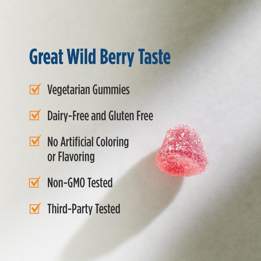 Nordic Naturals Vitamin D3 Gummies, Wild Berry - 1000 IU with Iron - 120 Gummies - görsel 4