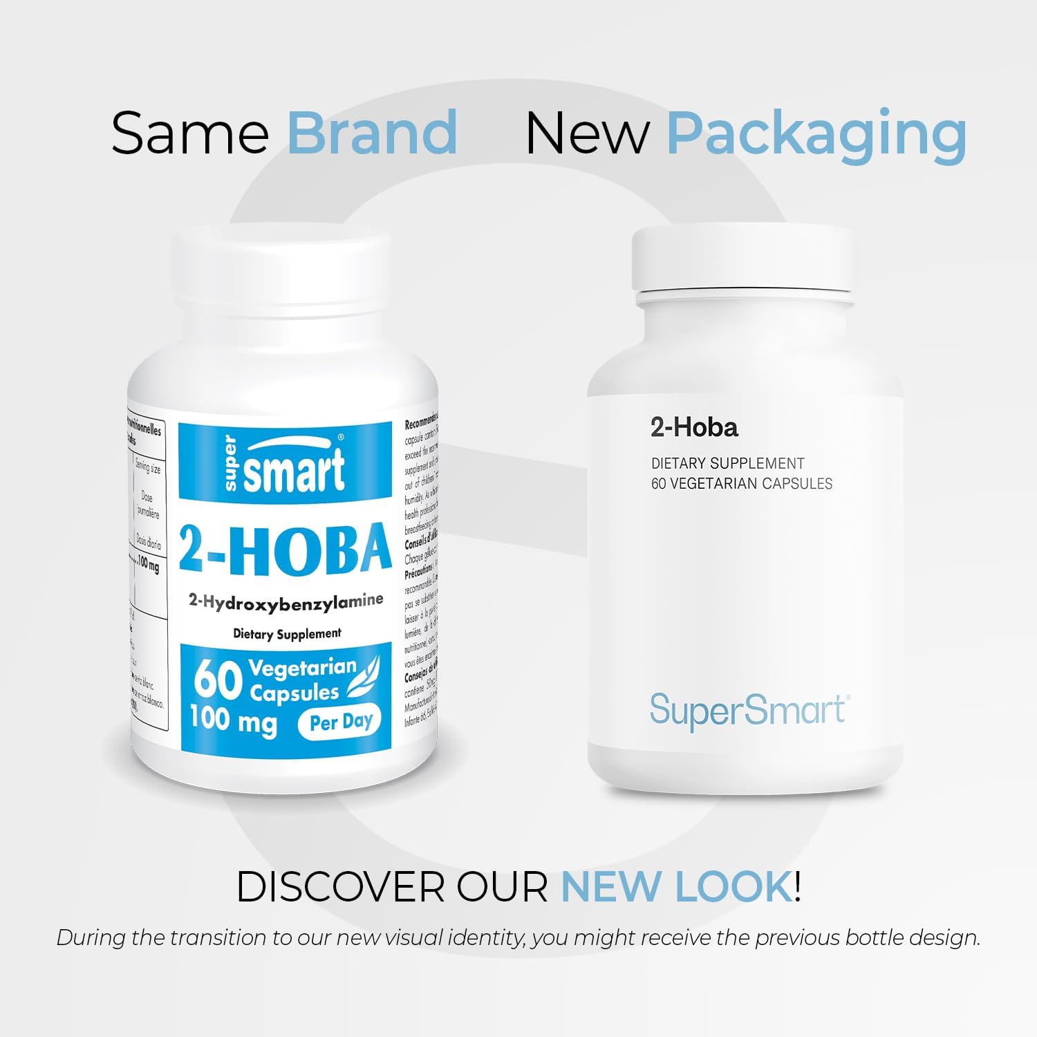 Supersmart 2-HOBA Food Supplement 100mg per Day (Hobamine) - 2-Hydroxybenzylamine | Non-GMO & Gluten-free - 60 Vegetarian Capsules - görsel 2