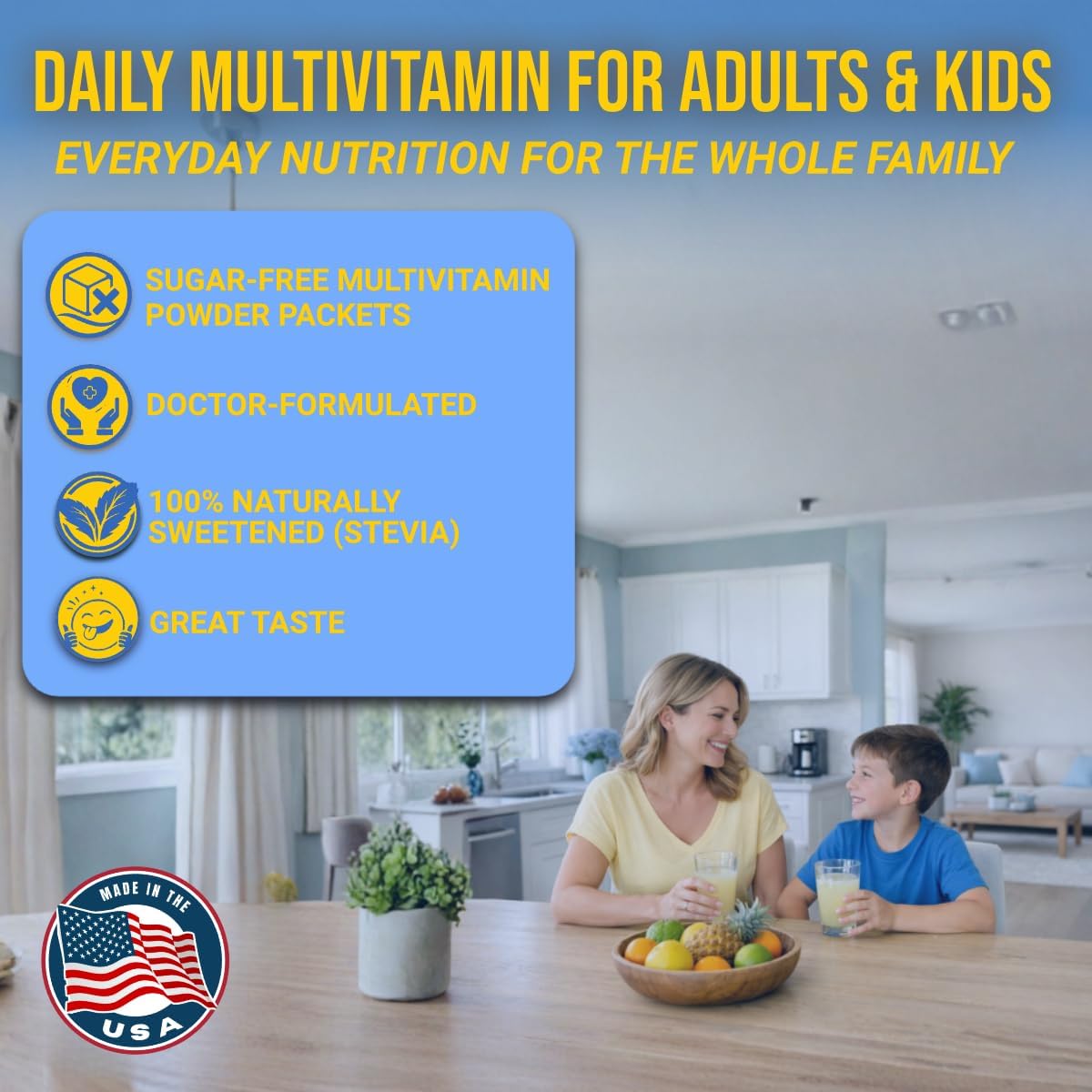 Dr. Price's Multivitamin for Women and Men | Tropical 30 Servings | Daily Supplement Powder with Vitamin C, B Complex & Minerals - görsel 8