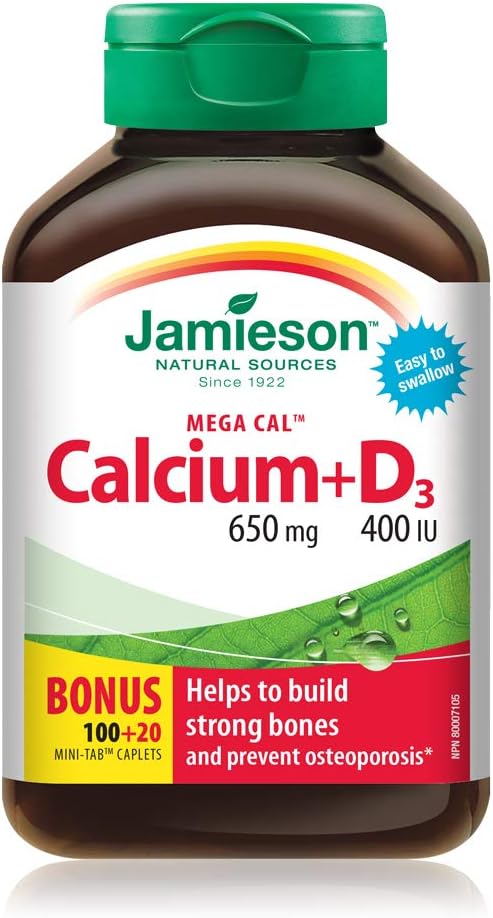 Mega Cal Calcium with Vitamin D - 120 Caplets - görsel 1