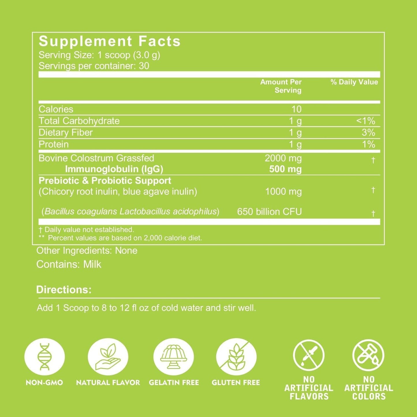 VITINITY Grass Fed Bovine Colostrum Powder – Natural IgG Supplement for Gut Health, Immune Support & Muscle Recovery | Pure Colostrum Superfood, Unflavoured (90g) - görsel 2