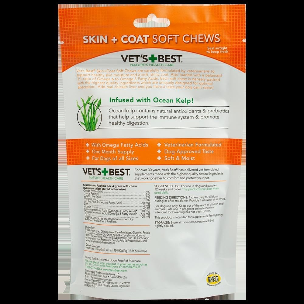 Vet's Best Skin & Coat Dog Supplements - 30 Soft Chews - görsel 4