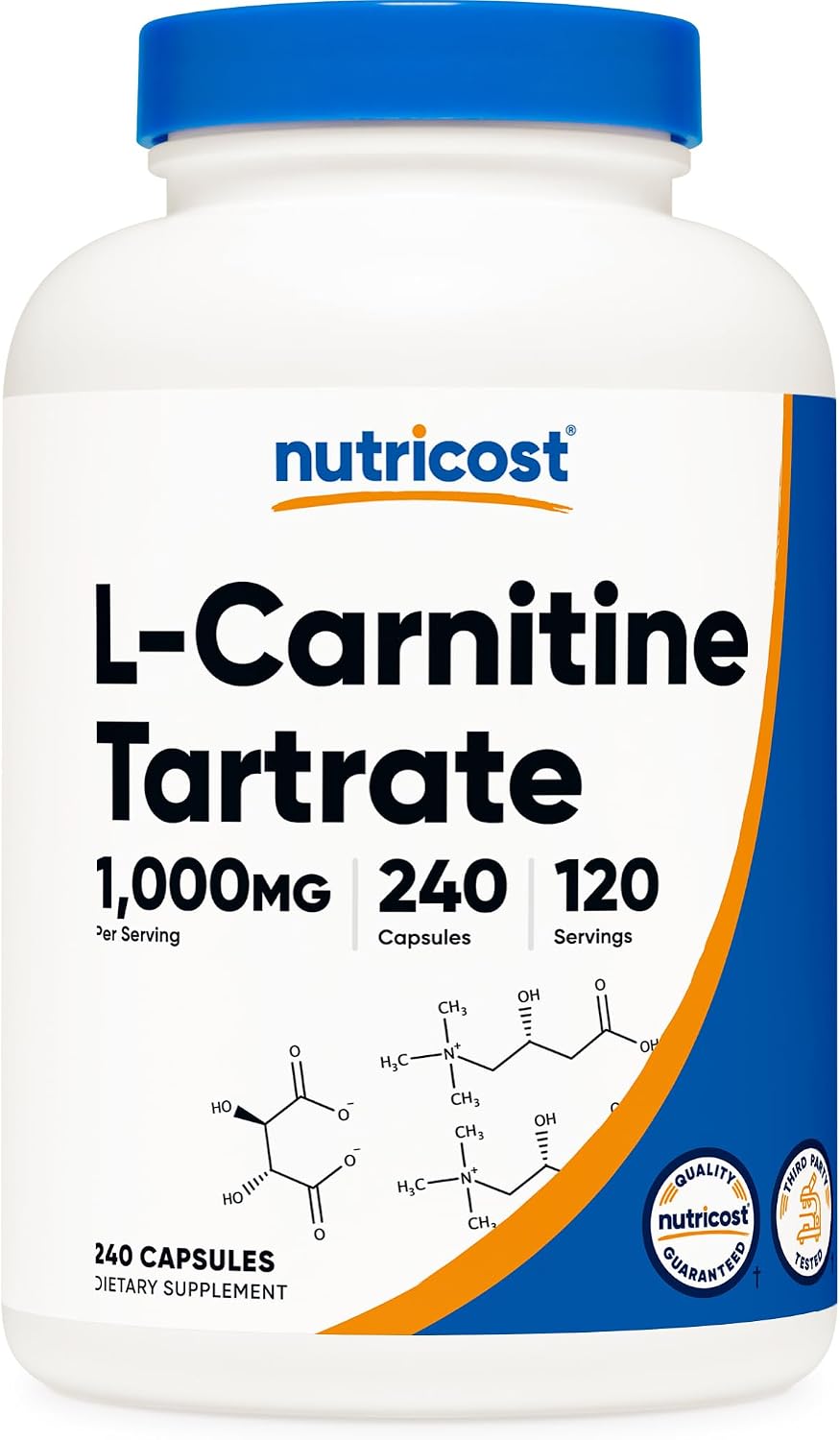 Nutricost L-Carnitine Tartrate 1000mg, 120 Capsules - görsel 9