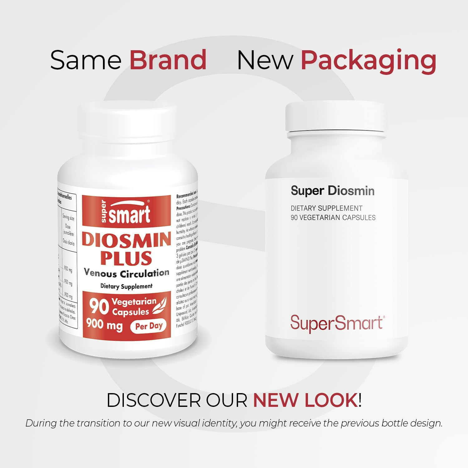 Supersmart Diosmin Plus - Diosmin Hesperidin 900 mg - 90% Flavonoid Complex - Circulatory Support - 90 Vegetarian Capsules - görsel 2