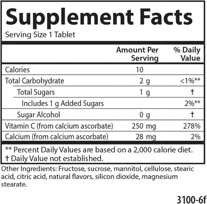 Carlson Children's Chewable Vitamin C, 250 mg, Tangerine, 60 Vegetarian Tablets
