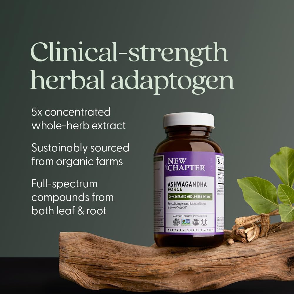 New Chapter Organic Ashwagandha Food Supplement – 60 Capsules - görsel 4