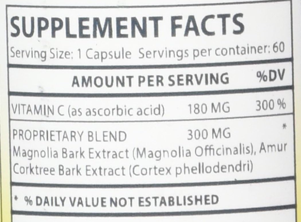 Biotech Nutritions Magnolia Bark Extract Plus Amur Corktree Capsules, 60 Capsules - görsel 4