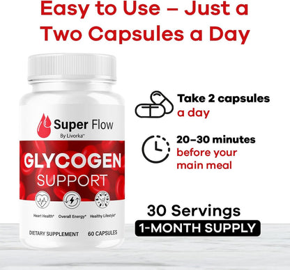Super Flow Glycogen Capsules – Blood Health & Circulation Support