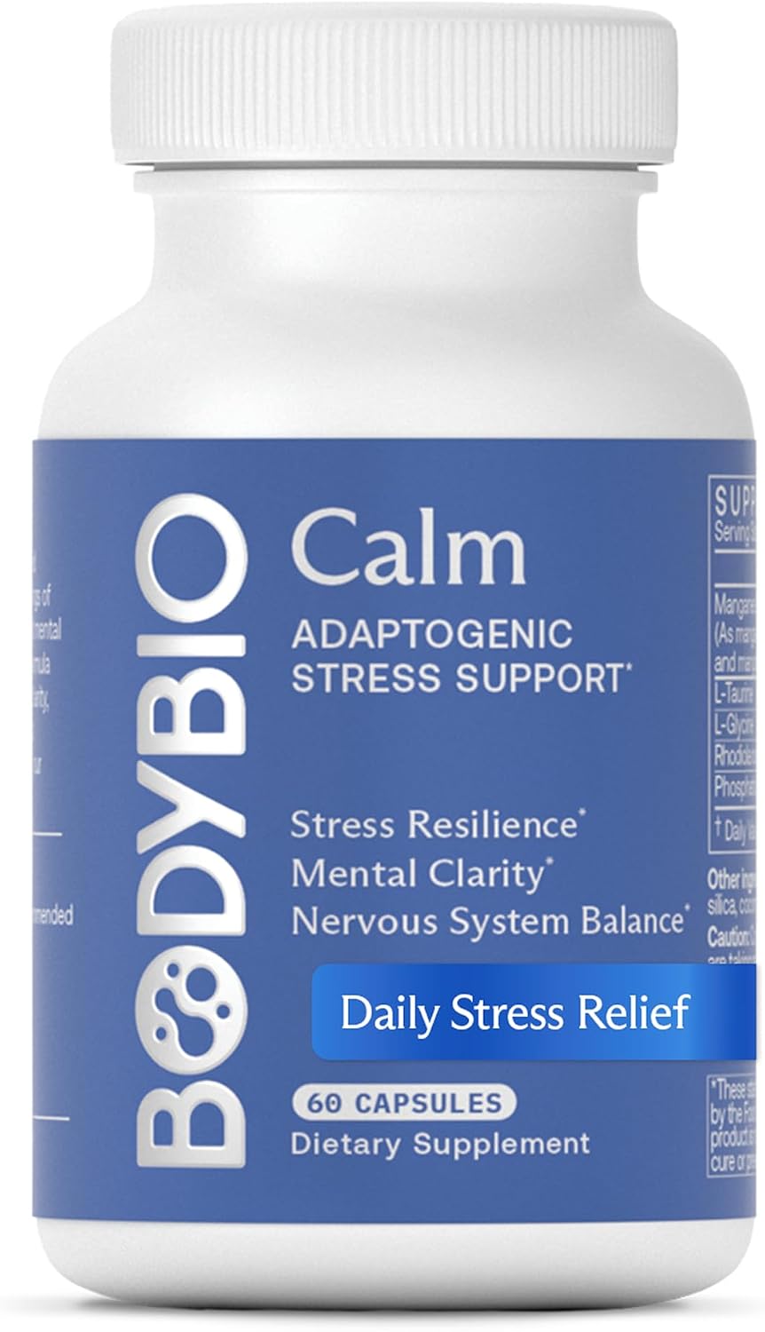 BodyBio Calm - Natural Stress Relief Blend, 60 Capsules - görsel 1