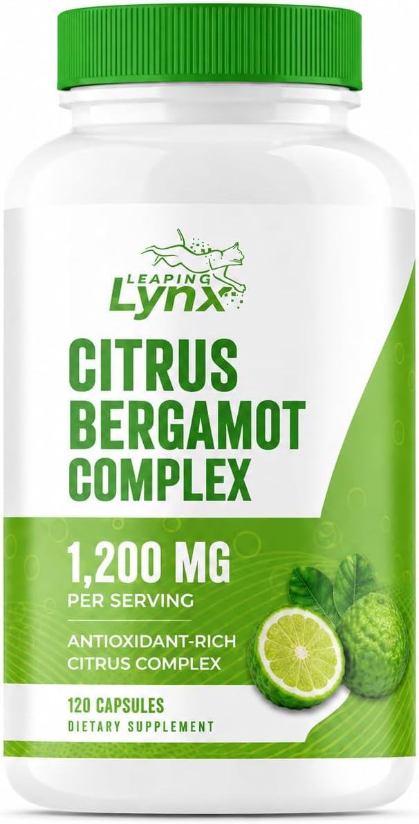 Leaping Lynx Citrus Bergamot 1200 mg – Heart Health & Cholesterol Support, 120 Capsules - görsel 1