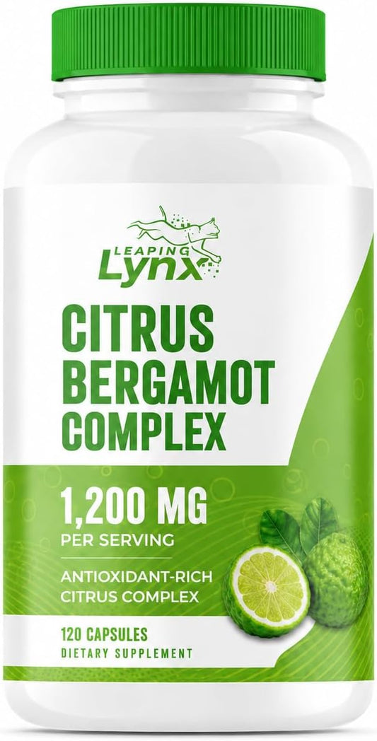 Leaping Lynx Citrus Bergamot 1200 mg – Heart Health & Cholesterol Support, 120 Capsules