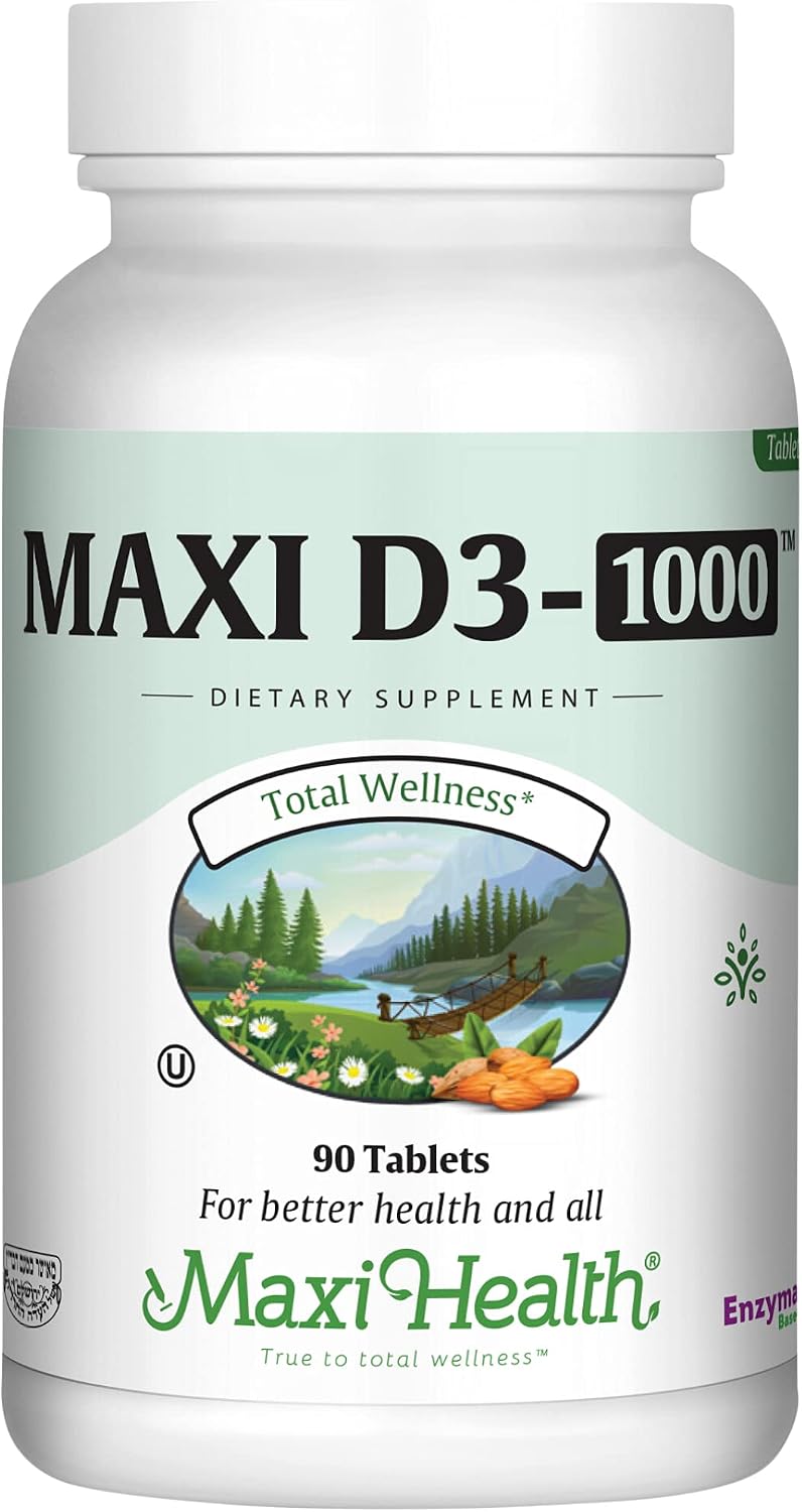 Maxi Health Vitamin D3 1000 IU Supplement, 180 Tablets - görsel 5