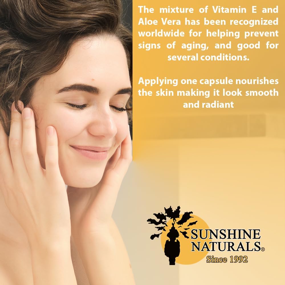 Sunshine Naturals Vitamin E and Aloe Vera Moisturiser - 180 Vials (Pack of 3) - görsel 6