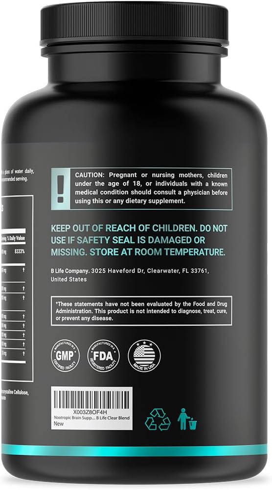 Lion’s Mane Mushroom Capsules – Memory, Focus & Clarity – Nootropic Brain Supplement with Ashwagandha, Thiamin (B1), Magnesium L-Threonate – Cognitive and Brain Support for Mental Energy, 240 Caps - görsel 2