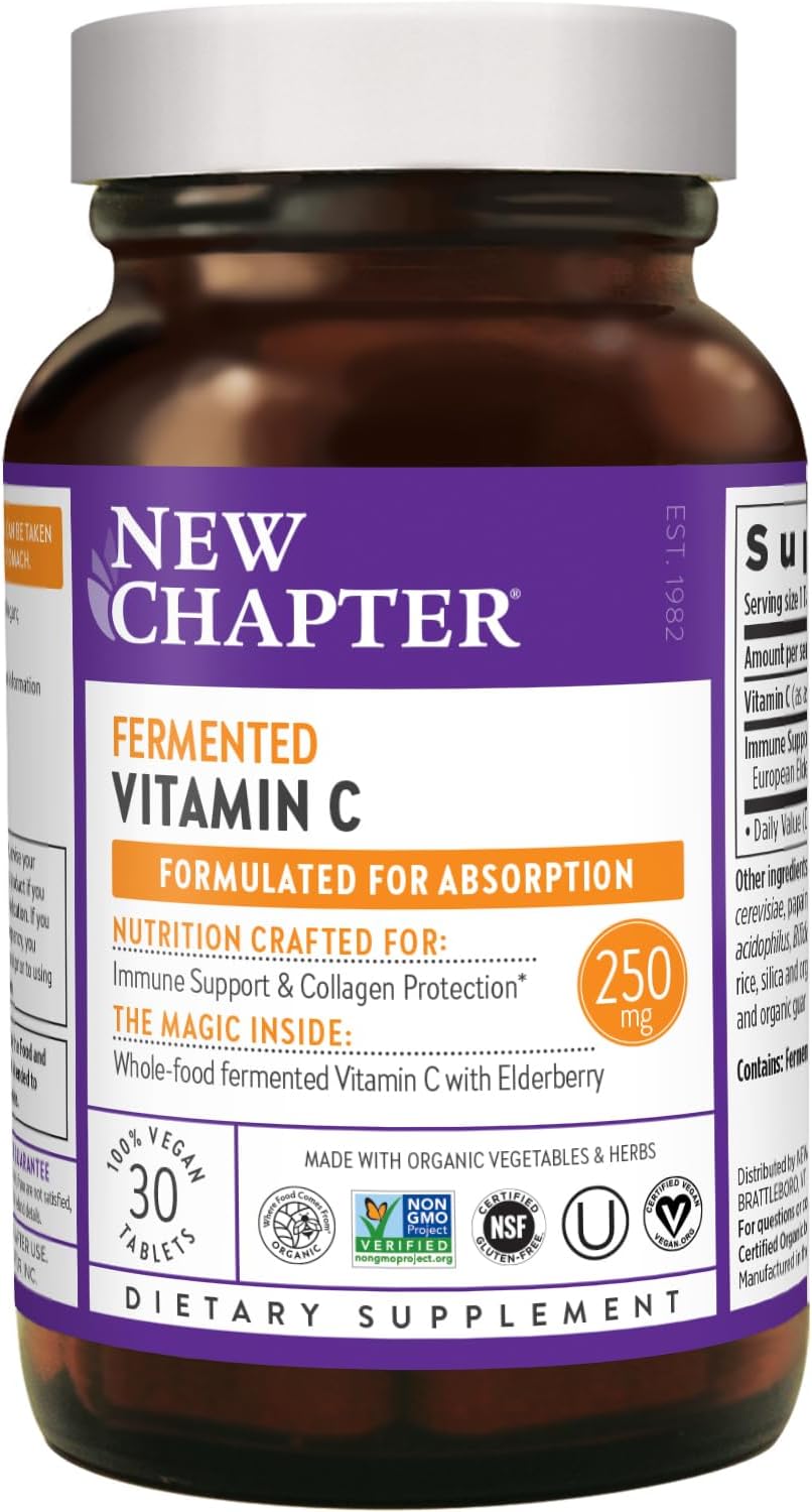 New Chapter Fermented Vitamin C, 30 Tablets - görsel 1