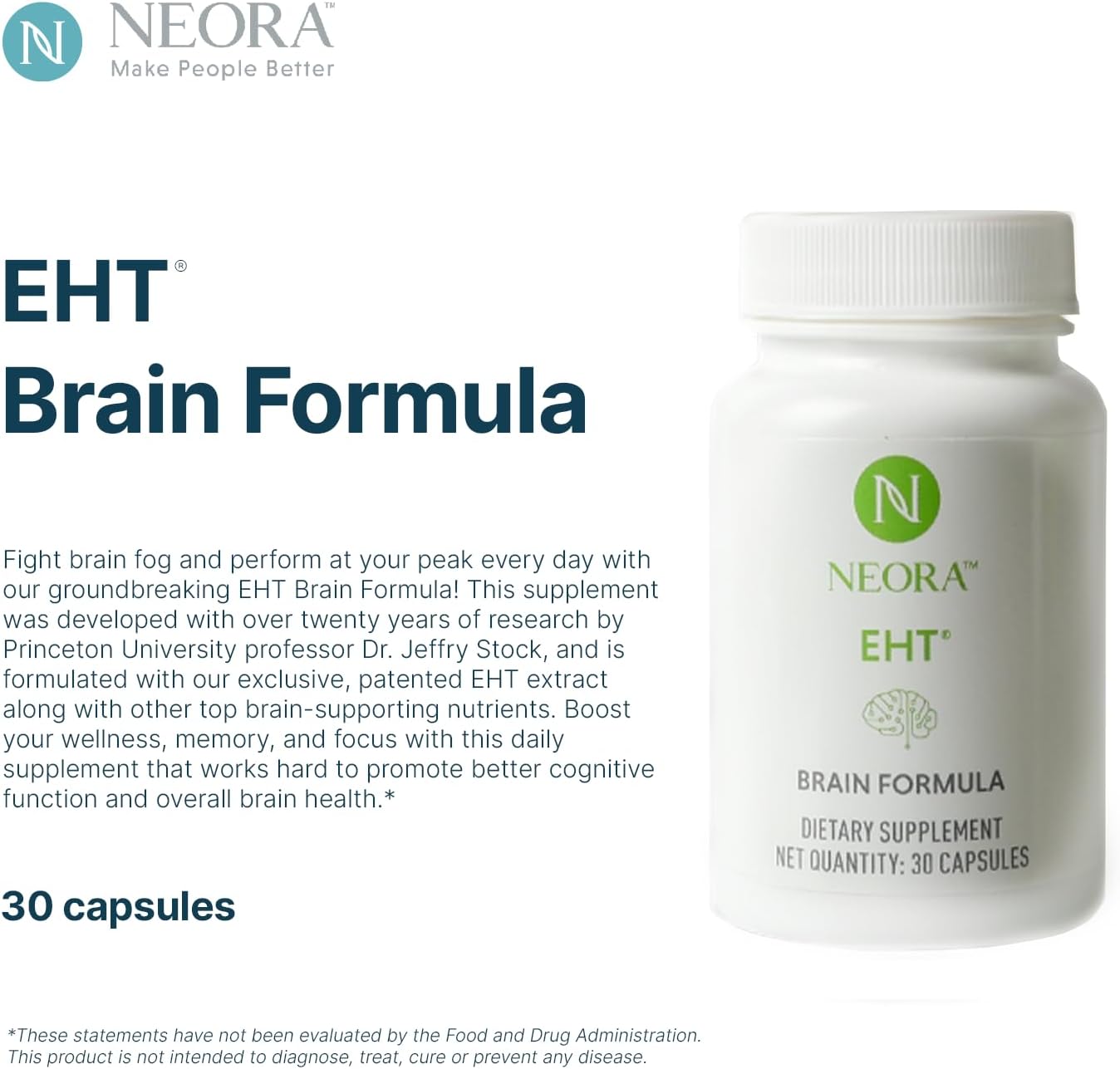NEORA EHT Brain Formula – with EHT Extract, B6, B12, Vitamin D, Alpha Lipoic Acid and Huperzine-A - görsel 3