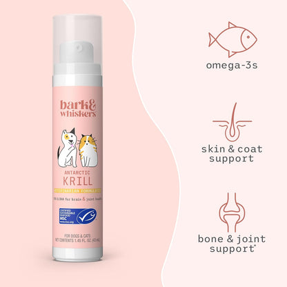 Bark & Whiskers Krill Oil Liquid Pump – Omega-3 for Cats & Dogs