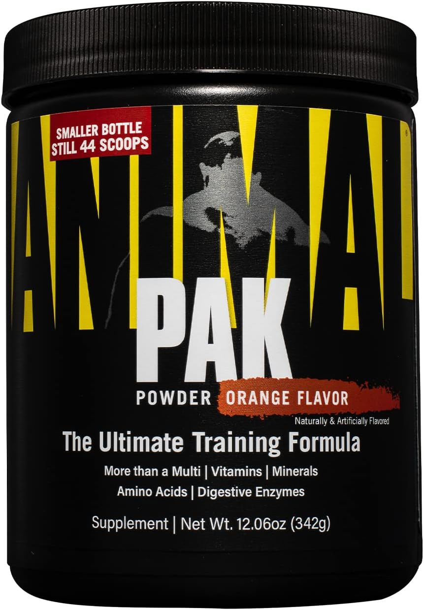 Animal Pak – All-in-One Vitamin & Supplement Powder – Orange Crushed – 44 Servings - görsel 1