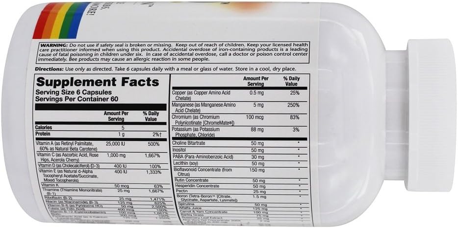 Solaray Spectro Multivitamin - 360 Capsules - görsel 2