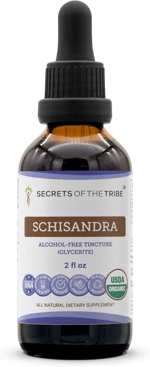 Secrets of the Tribe Schisandra USDA Organic Alcohol-Free Extract, High-Potency Herbal Drops, 60 ml - görsel 1