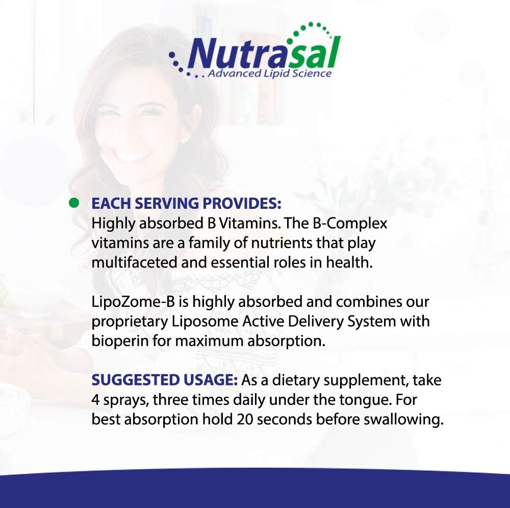 Nutrasal LipoZome B-Complex Sublingual Spray – 59 ml - görsel 5