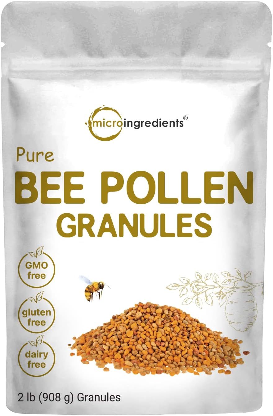 Micro Ingredients Bee Pollen Granules - 2 lb Bulk Supply, Raw Superfood - görsel 1