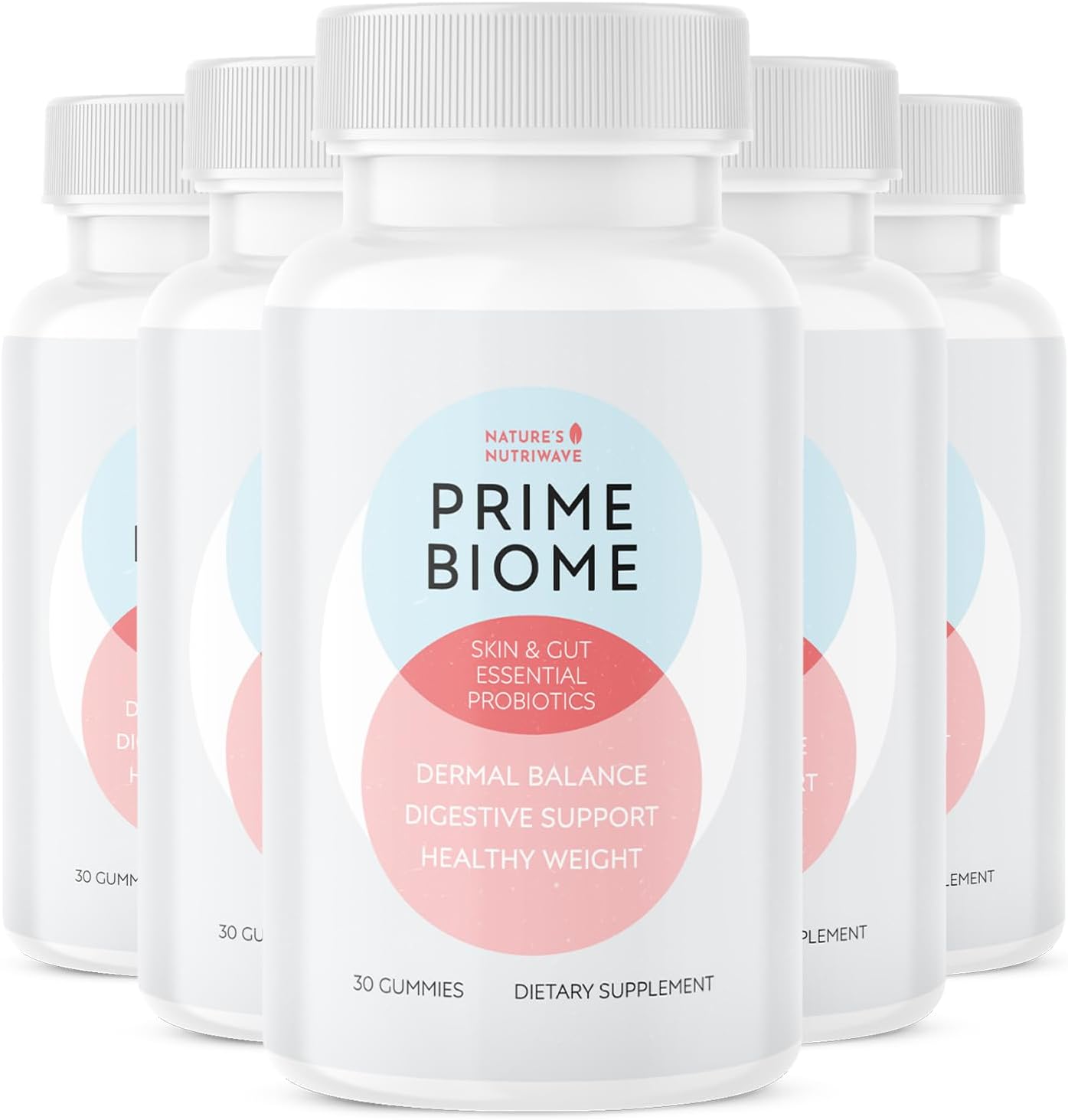 Nature's NutriWave PrimeBiome Gummies – Plant-Based Prebiotic with Inulin, Lion's Mane and Ginger – 30 Gummies - görsel 1
