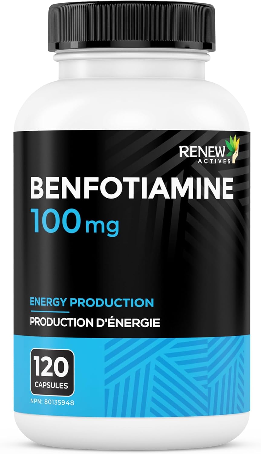 Renew Actives Benfotiamine 100mg – Vitamin B1 Supplement for Energy & Nerve Health - görsel 1