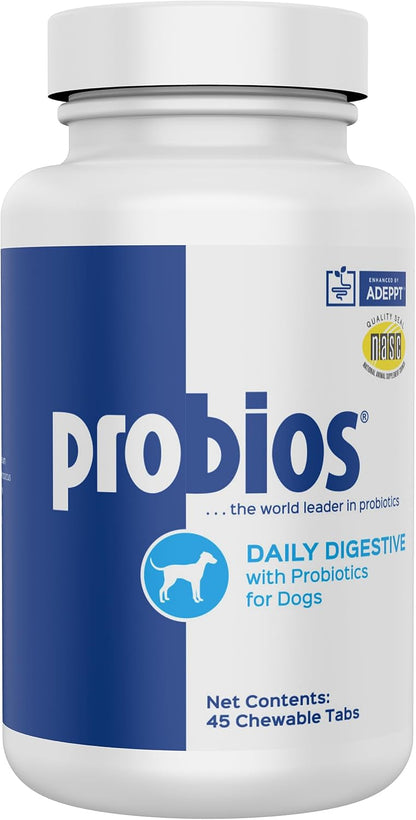Probios Chewable Probiotic Tablets for Dogs - Chicken Liver Flavour, 45 Count
