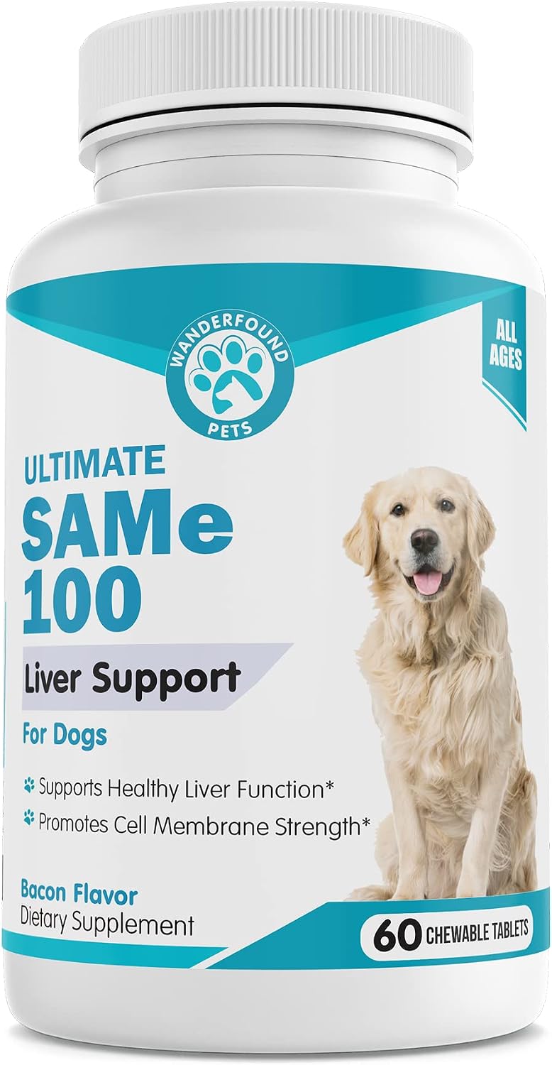 Pawsitive Same 100 Liver Support for Dogs - SAMe Chewable Tablets - Bacon Flavour (60 Count) - görsel 1