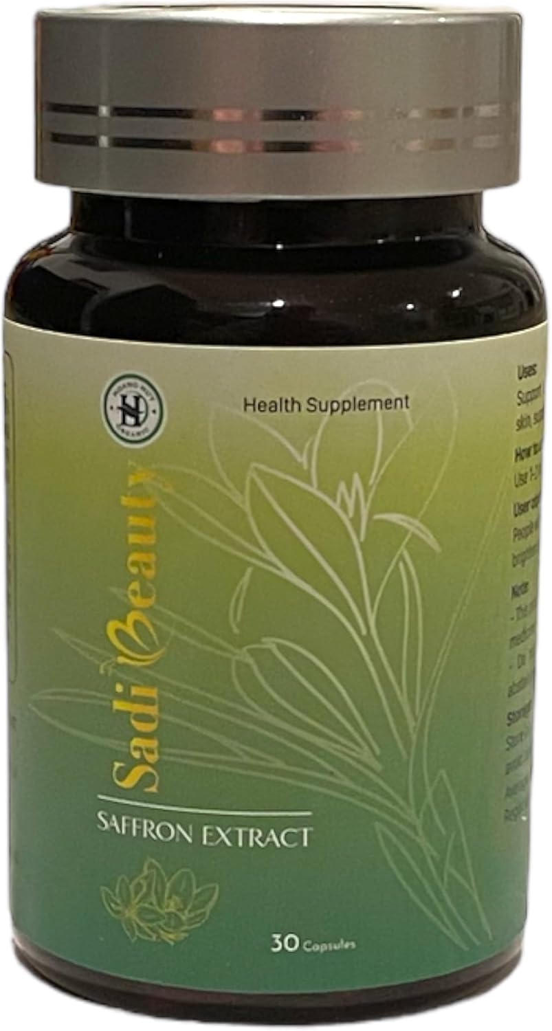 Sadi Beauty Saffron Extract Capsules with L-Glutathione, Vitamin C & E – Brighten Skin Tone, Reduce Dark Spots (30 Capsules) - görsel 1