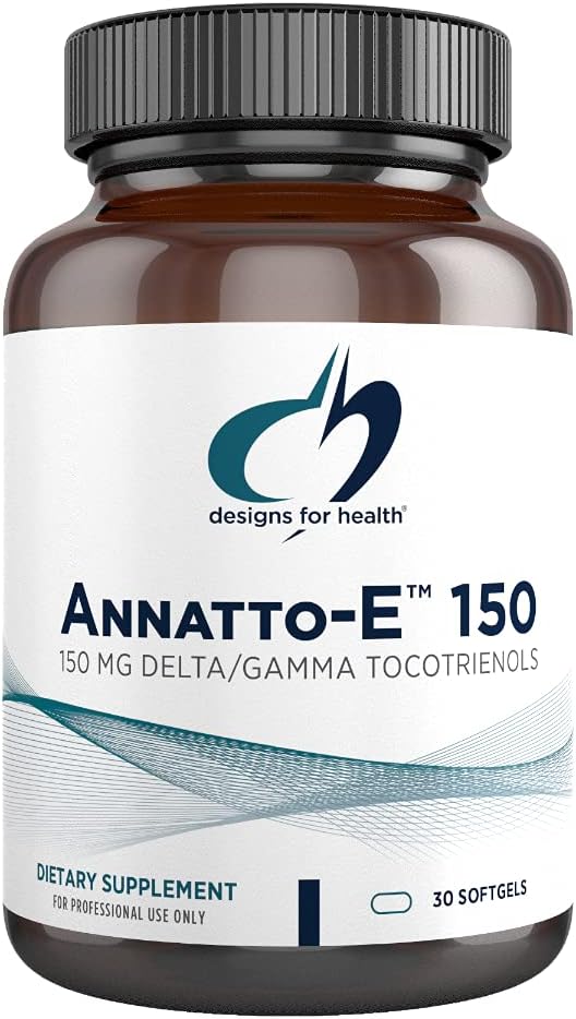 Designs for Health Annatto-E 150 mg Tocotrienols – DeltaGold Vitamin E Complex Food Supplement with Delta and Gamma Tocotrienols – Antioxidant Support – Non-GM (30 Softgels) - görsel 1