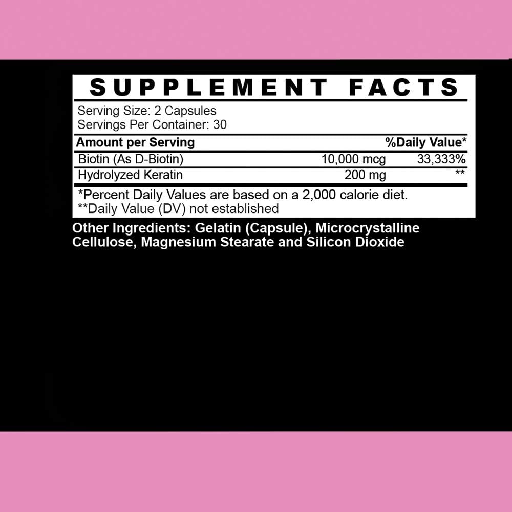 Angry Supplements Hair Envy – 10,000 mcg Biotin + Keratin Supplement (3 Bottles) - görsel 5