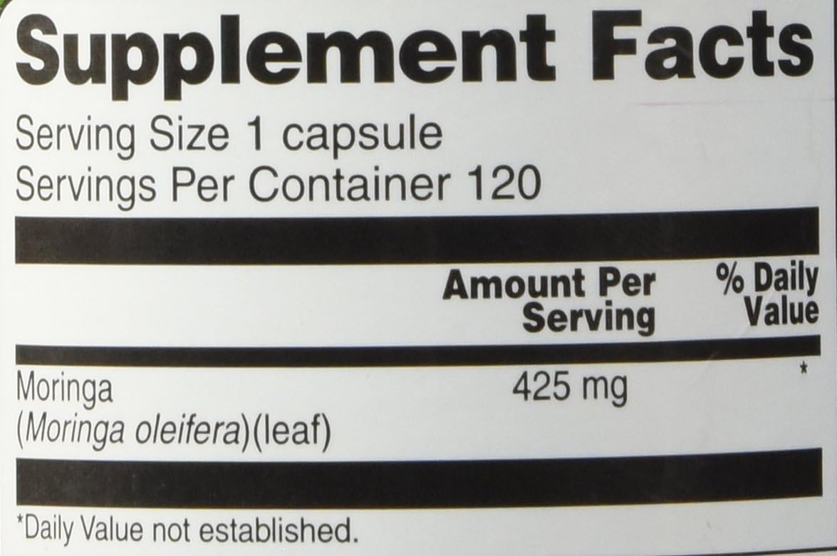 Vitacost Moringa Oleifera 425 mg, 120 Capsules - görsel 5