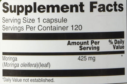 Vitacost Moringa Oleifera 425 mg, 120 Capsules