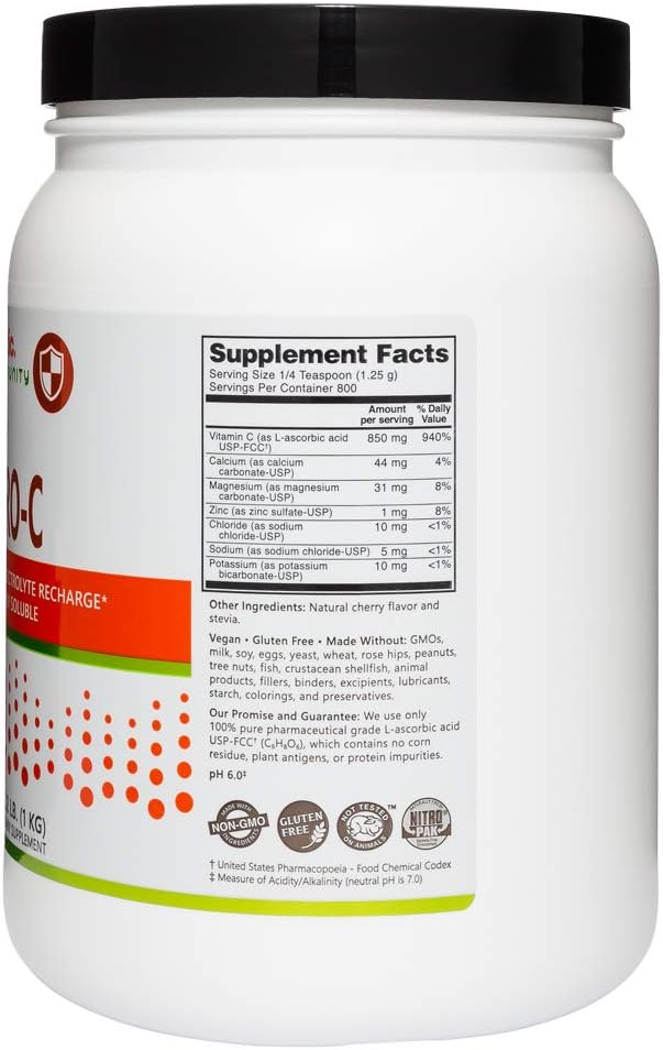 NutriBiotic Cherry Electro-C Vitamin C & Electrolyte Powder, 2.2 lb - görsel 3
