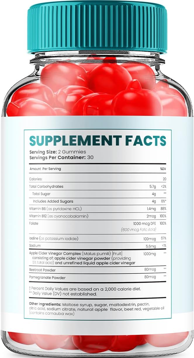 Keto Genesis ACV Gummies – Advanced Formula 1000mg (2 Pack, 120 Gummies) - görsel 6