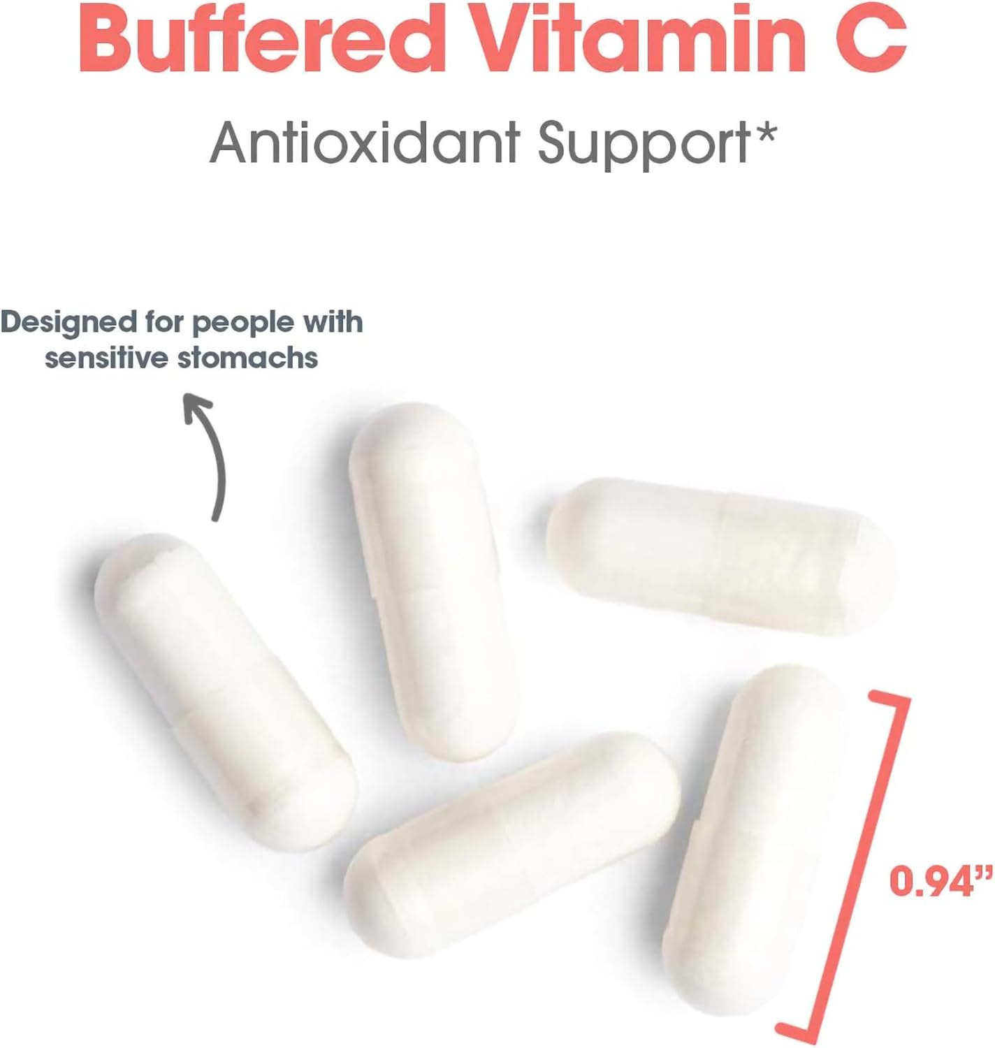 Allergy Research Group Buffered Vitamin C - 1000 mg, 120 Vegetarian Capsules - görsel 5