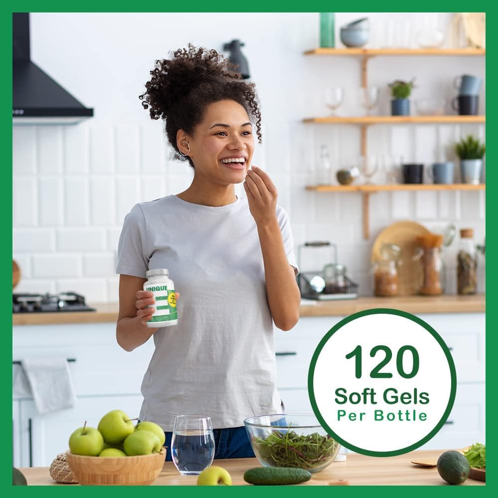 UNIQUE E Mixed Tocopherols - 120 Soft Gels, Natural Vitamin E Food Supplement - görsel 5