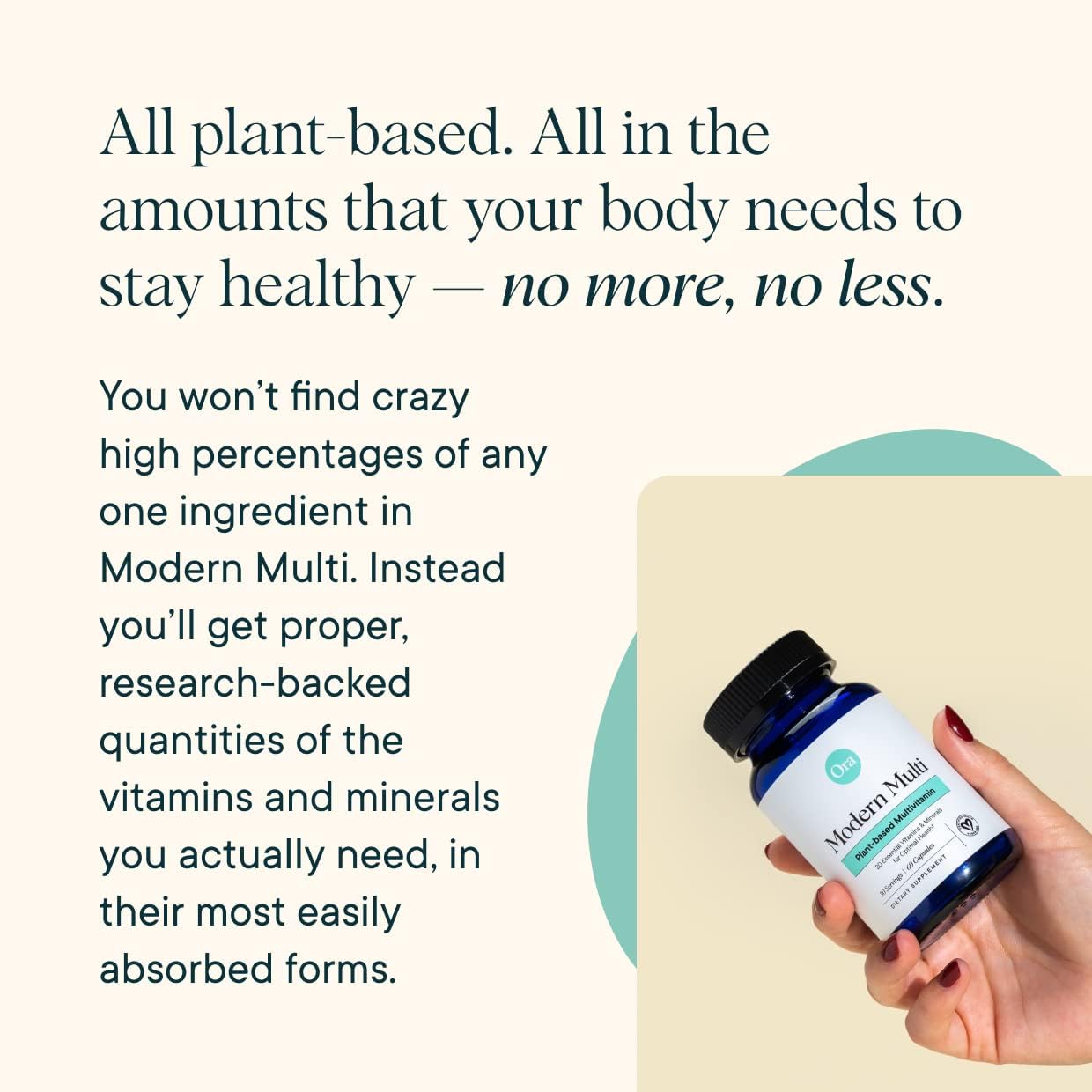 Ora Organic Plant-Based Multivitamin for Women and Men, Blue Light Protection, 60 Vegan Capsules - görsel 5