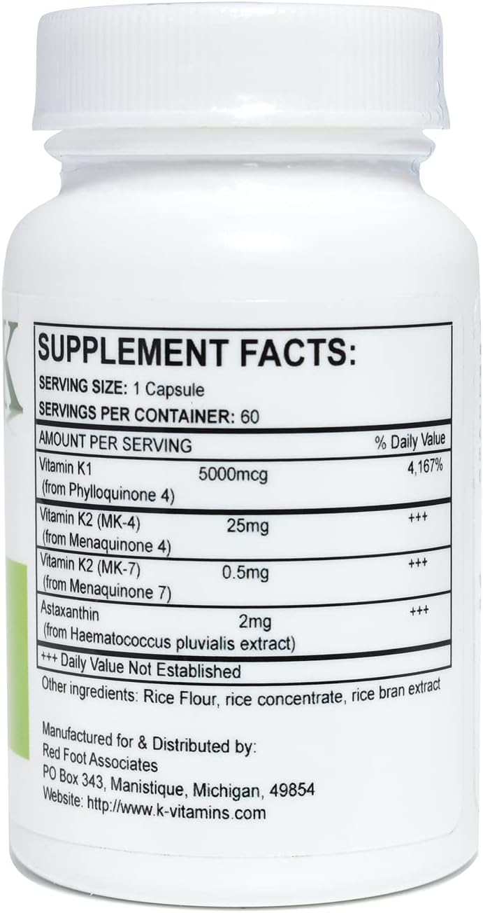 Koncentrated K - 30.5 mg Vitamin K Complex with 2 mg Astaxanthin - görsel 2